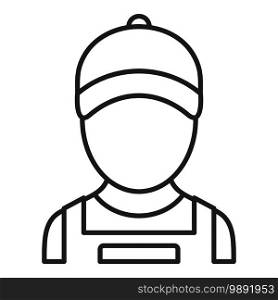 Cleaning service man icon. Outline cleaning service man vector icon for web design isolated on white background. Cleaning service man icon, outline style