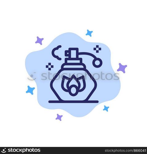 Cleaning, Spray, Clean Blue Icon on Abstract Cloud Background