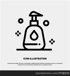 Cleaning, Spray, Clean Line Icon Vector