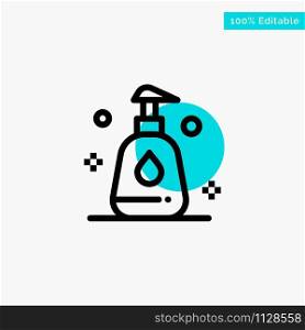 Cleaning, Spray, Clean turquoise highlight circle point Vector icon