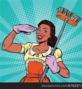 Cleaning staff. Cleaning supplies and household equipment tools, pop art retro comic book vector illustration. Service home cleaning