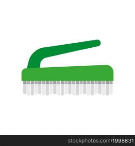 Cleaning surface brush icon, flat style