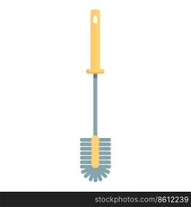 Cleaning toilet brush icon cartoon vector. Bowl clean. Cleaner broom. Cleaning toilet brush icon cartoon vector. Bowl clean