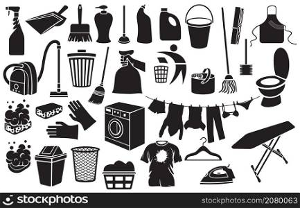 Cleaning vector icons collection