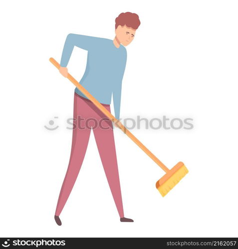 Cleaning with mop icon cartoon vector. Cleaner company. House service. Cleaning with mop icon cartoon vector. Cleaner company