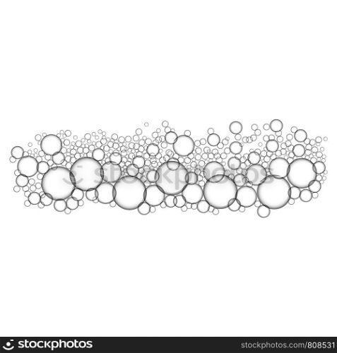 Clear bubbles icon. Realistic illustration of clear bubbles vector icon for web design. Clear bubbles icon, realistic style
