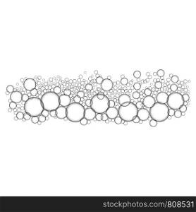 Clear bubbles icon. Realistic illustration of clear bubbles vector icon for web design. Clear bubbles icon, realistic style