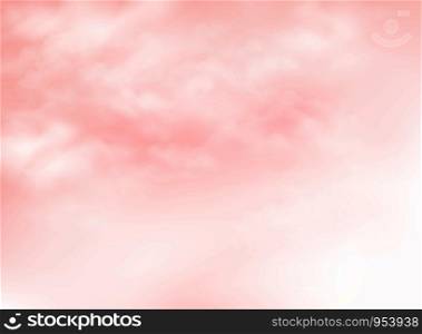 Clear pink living coral sky with clouds pattern background. You can use for summer time ad, poster, artwork, print, nature design paper. illustration vector eps10