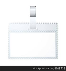 Clear plastic business name tag with space for your name