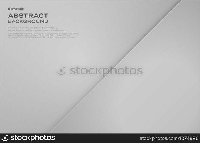 Clear presentation template paper on gray shadow background. vector eps10