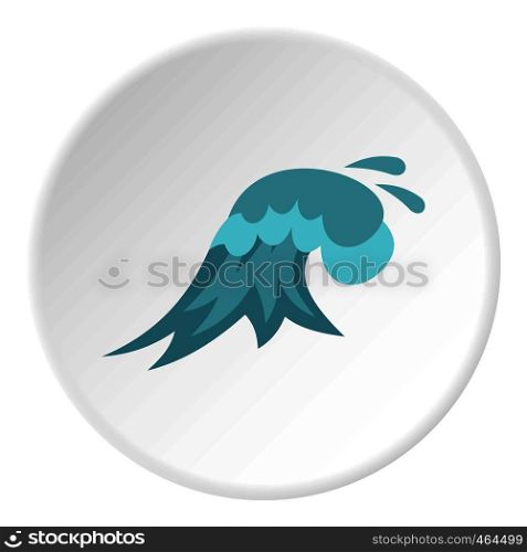 Clear wave icon in flat circle isolated vector illustration for web. Clear wave icon circle