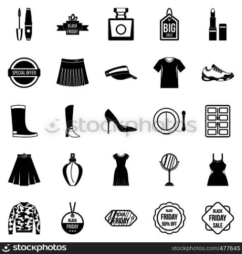 Clearance sale icons set. Simple set of 25 clearance sale vector icons for web isolated on white background. Clearance sale icons set, simple style