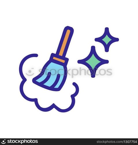 clearing app icon vector. clearing app sign. color isolated symbol illustration. clearing app icon vector outline illustration