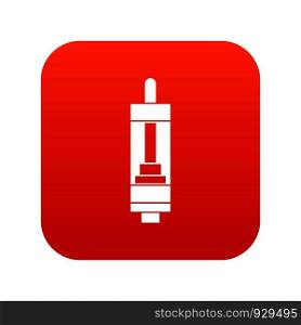 Clearomizer for cigarette icon digital red for any design isolated on white vector illustration. Clearomizer for cigarette icon digital red