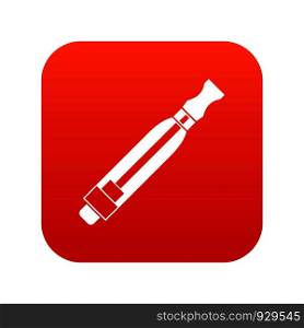Clearomizer icon digital red for any design isolated on white vector illustration. Clearomizer icon digital red