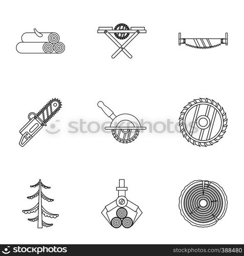 Cleaver icons set. Outline illustration of 9 cleaver vector icons for web. Cleaver icons set, outline style