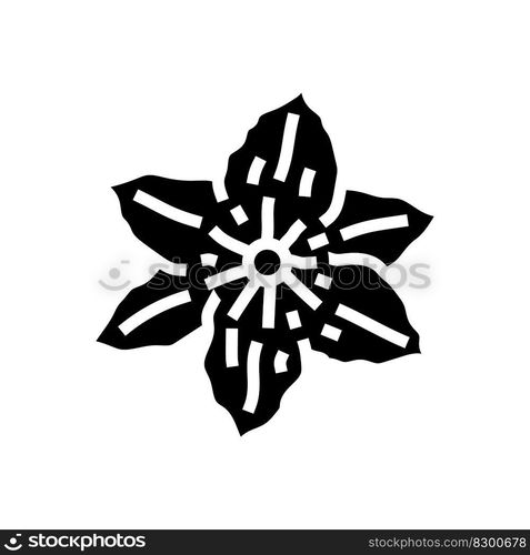 clematis flower spring glyph icon vector. clematis flower spring sign. isolated symbol illustration. clematis flower spring glyph icon vector illustration