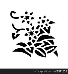 clematis growing glyph icon vector. clematis growing sign. isolated symbol illustration. clematis growing glyph icon vector illustration