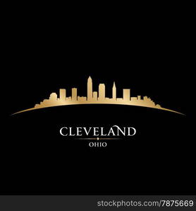 Cleveland Ohio city skyline silhouette. Vector illustration