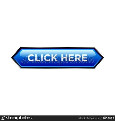click here button website vector template