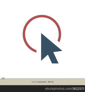 Click Icon Vector Logo Template Illustration Design. Vector EPS 10.