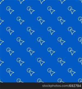 Click pattern repeat seamless in blue color for any design. Vector geometric illustration. Click pattern seamless blue