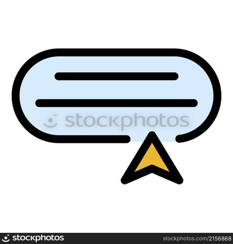 Click request icon. Outline click request vector icon color flat isolated. Click request icon color outline vector