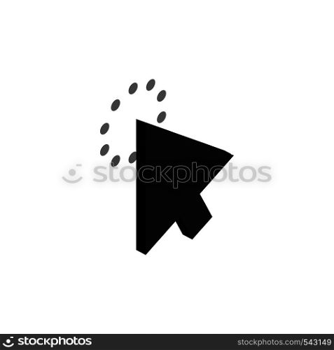 Click with cursor icon in isometric 3d style isolated on white background. Click with cursor icon, isometric 3d style