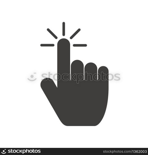 Clicking hand icon. Tap or press hand vector. Touch something with finger. Vector EPS 10