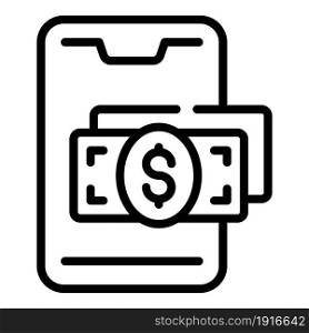 Client budget icon outline vector. Customer cost. Online payroll. Client budget icon outline vector. Customer cost