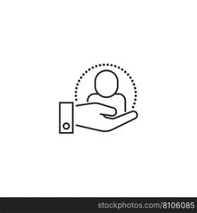 Client creative icon from business people icons Vector Image