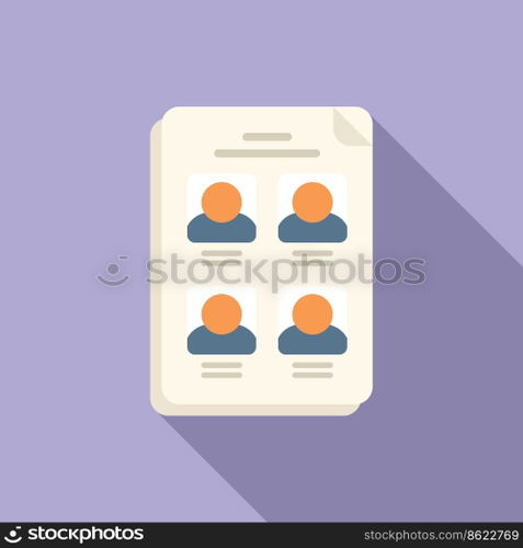 Client datasheet icon flat vector. Data crm. Platform system. Client datasheet icon flat vector. Data crm