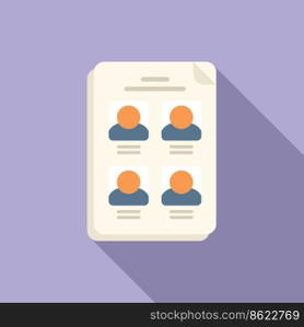 Client datasheet icon flat vector. Data crm. Platform system. Client datasheet icon flat vector. Data crm