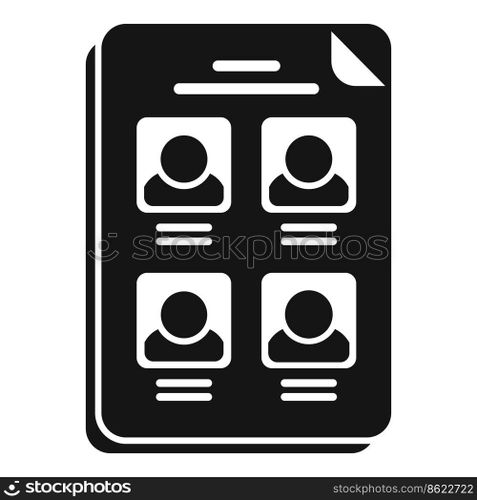 Client datasheet icon simple vector. Data crm. Platform system. Client datasheet icon simple vector. Data crm