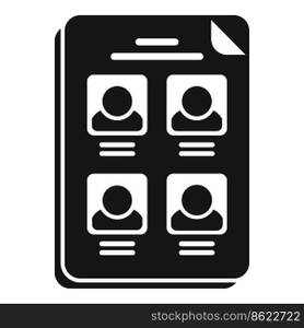Client datasheet icon simple vector. Data crm. Platform system. Client datasheet icon simple vector. Data crm
