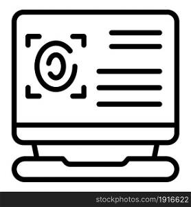 Client identification icon outline vector. Customer id. User identity. Client identification icon outline vector. Customer id