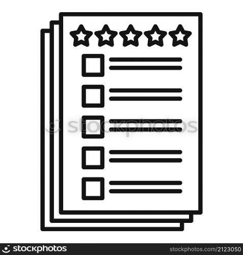 Client paper review icon outline vector. Product evaluation. Customer experience. Client paper review icon outline vector. Product evaluation