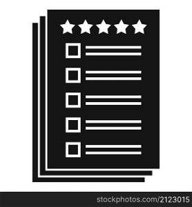 Client paper review icon simple vector. Product evaluation. Customer experience. Client paper review icon simple vector. Product evaluation