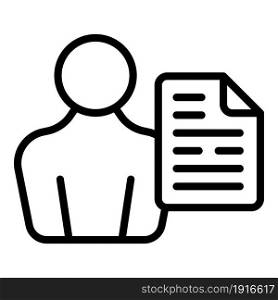 Client profile icon outline vector. Customer user. Member account. Client profile icon outline vector. Customer user