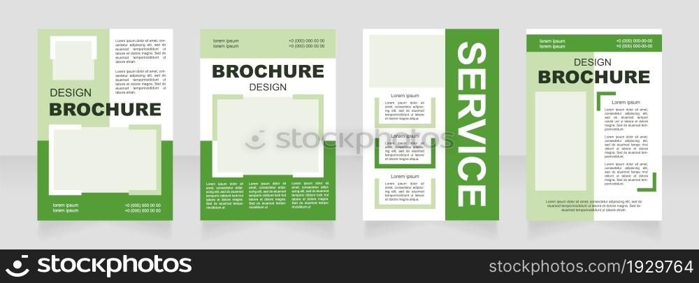 Client support service blank brochure layout design. Report info. Vertical poster template set with empty copy space for text. Premade corporate reports collection. Editable flyer paper pages. Client support service blank brochure layout design