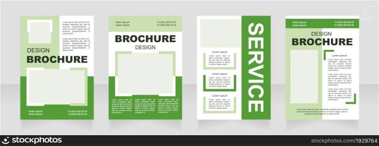 Client support service blank brochure layout design. Report info. Vertical poster template set with empty copy space for text. Premade corporate reports collection. Editable flyer paper pages. Client support service blank brochure layout design