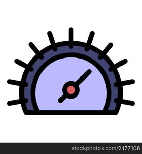 Climate barometer icon. Outline climate barometer vector icon color flat isolated. Climate barometer icon color outline vector