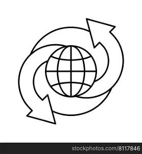 climate change line icon vector. climate change sign. isolated contour symbol black illustration. climate change line icon vector illustration