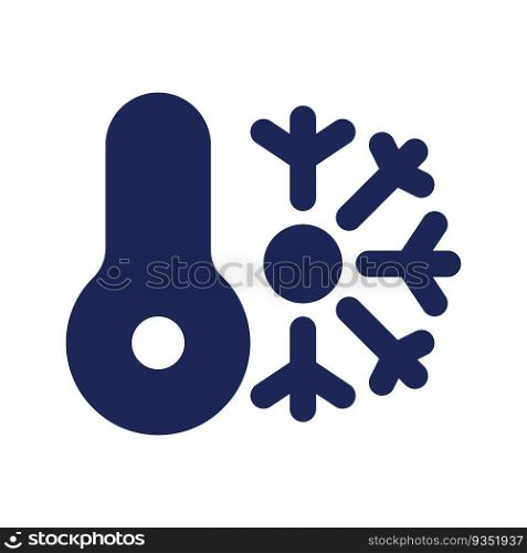 Climate control system black glyph ui icon. Cooling appliance. User interface design. Silhouette symbol on white space. Solid pictogram for web, mobile. Isolated vector illustration. Climate control system black glyph ui icon