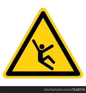 Climb Hazard Symbol Sign Isolate On White Background,Vector Illustration
