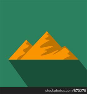 Climb on mountain icon. Flat illustration of climb on mountain vector icon for web. Climb on mountain icon, flat style.
