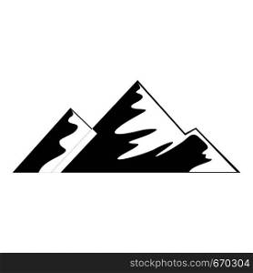 Climb on mountain icon. Simple illustration of climb on mountain vector icon for web. Climb on mountain icon, simple style.