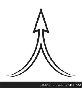 Climb up icon double combined arrow indicates, take off value stock illustration