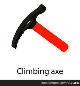 Climbing axe icon. Isometric illustration of climbing axe vector icon for web. Climbing axe icon, isometric style