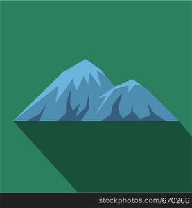 Climbing on mountain icon. Flat illustration of climbing on mountain vector icon for web. Climbing on mountain icon, flat style.